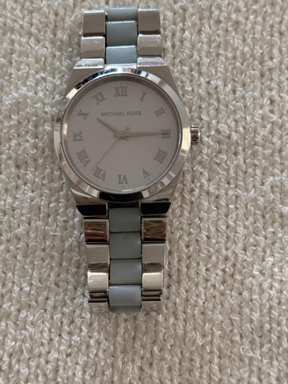 Michael Kors Silver & Light Blue Stainless Steel Watch MK-6150 - Picture 8 of 8